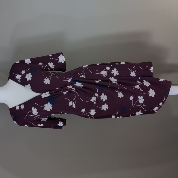 Banana Republic Purple Floral Midi Dress - Picture 1 of 6